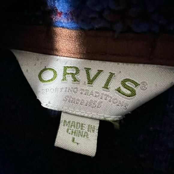 Orvis Sherpa Plaid Full Zip Jacket Womens Large - Picture 4 of 4